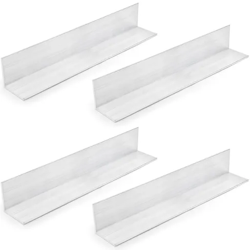 4 Pack Aluminum Angle 6061, 2" x 2"x 1/8" Stock, Bars 12" Length, 90-Degree Angled Extrusion, T5 Temper Mill for Moulding Structural Construction