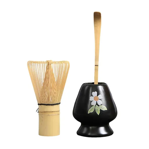 Matcha Whisk Ceremony Set (3pcs) - Whisk, Scoop, Tea Spoon & Bowl