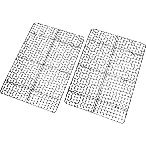Cooling Rack for Cookie, BBQ Grid Grill Rack, 9inch*6.53inch, Non Toxic & Heavy Duty & Easy Clean 2Pcs