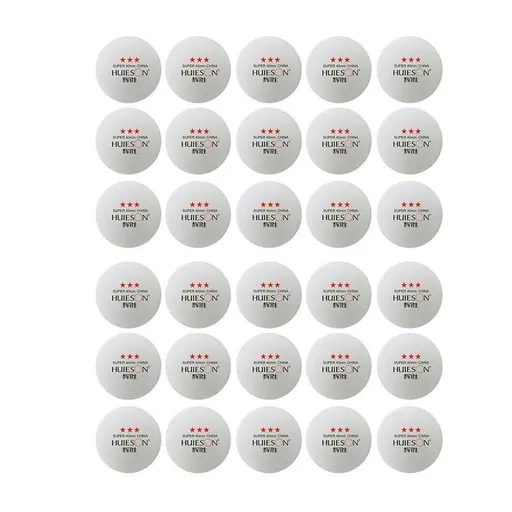 30PCS 3-Star Table Tennis Balls Professional Pingpong Ball Training Ball 40mm - White