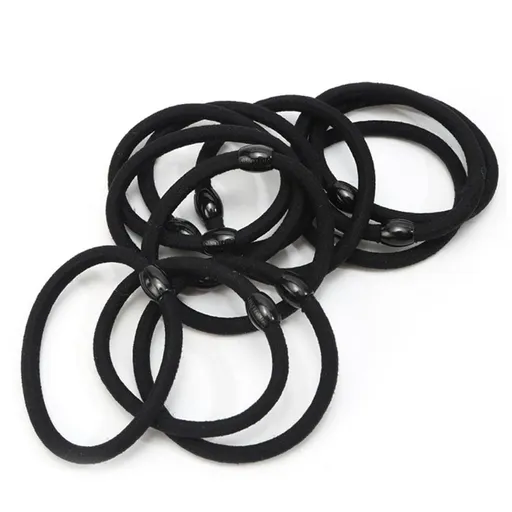 100 Classic Round Hair Ties Elastics 4mm Thick No Damage No Metal Superior Hold for All Hair Types Durable Strong