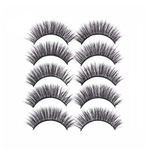 5 Pairs 3D Thick Mink Fake False Eyelashes Natural Long Wispy Makeup Lashes Au - 3D-51