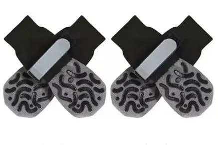 Dog Shoes Non Slip Indoor Outdoor Cotton Black caterpillar - double-sided adhesive dot [opp bag packaging] M medium size 6.5*16cm [recommended within 10-15kg inches] [pack of four]