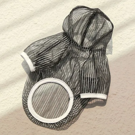 Breathable Pet Vest Hoodie for Dogs Cats 008D Black Mesh (Sun Protection) XS (Chest 27cm, 1-2 jin)