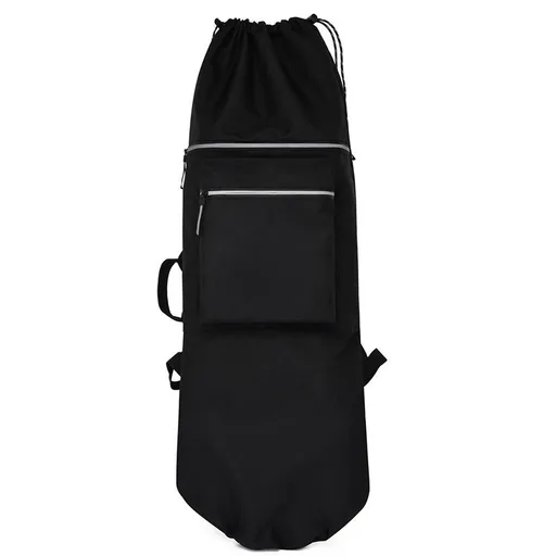 Skateboard Bag Longboards Carrying Case Double Shoulder Backpack Outdoor Travel - Black