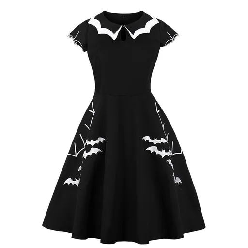 House Of Dasein Gothic Bat Queen Dress Plus Size Costume - Black - Xl
