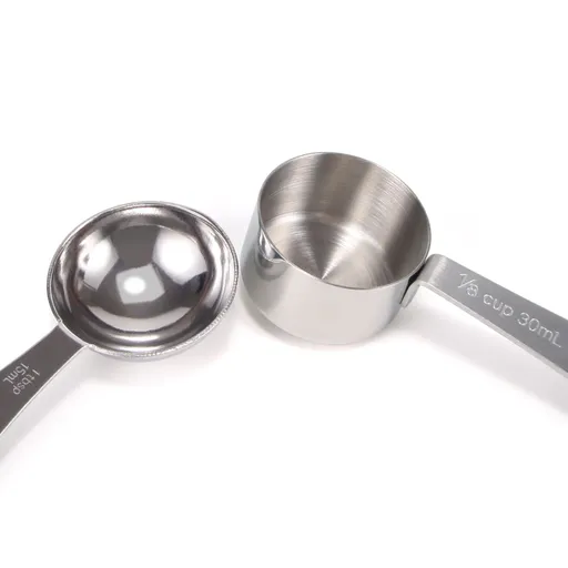 Measuring Cups Stainless Steel Measuring Cups and Spoons Set of 10 Piece, Upgraded Thickness Handle(Black)
