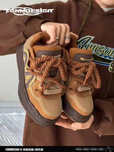 Amber Sneakers Vintage Unisex Shoes Couple Sneakers Classic Court Shoes - Caramel brown - Size 7(AU7/EU40)