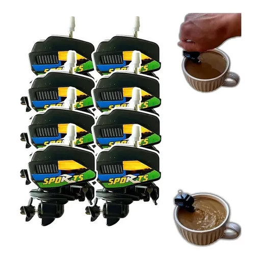 Boat Motor Coffee Stirrer - Wind Up Mini Mixer for Cups, Propeller Stirrer(Stickers Random)