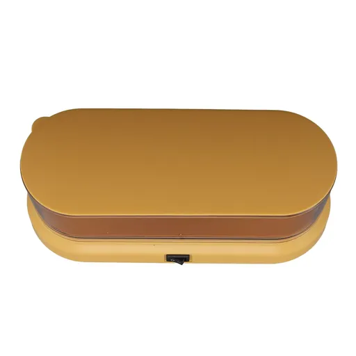 Mini Cleaning Machine Low Noise Portable Ultrasound Cleaner for Jewelry Glasses Makeup Brush Yellow