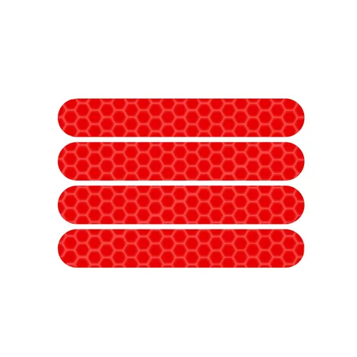 4ps rear wheel cover reflective sticker compatible with electric scooter red sticker left/right accessory reflective sticker