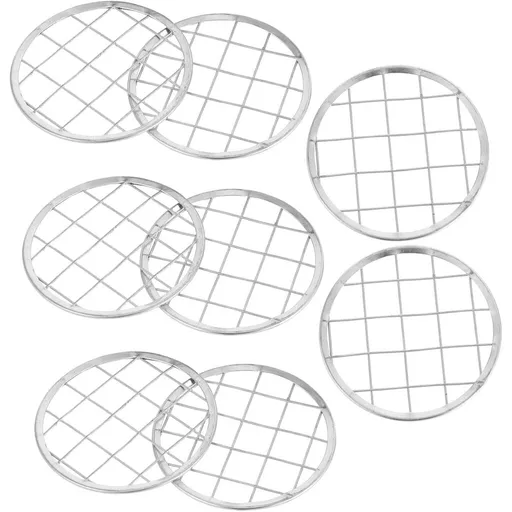 Mason Jar Square Grid Holder Flower Insert Lid 8pcs Tinplate for Floral Arrangement