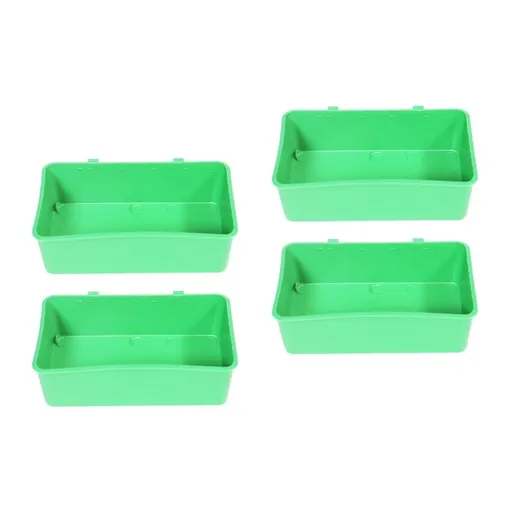 Parrot Bath Basin, Green, Multi-Functional for Small Birds 4Pcs