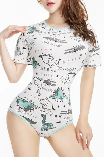 House Of Dasein Dinosaur Onesie Abdl Ddlg Clothing For Littles - Green - S