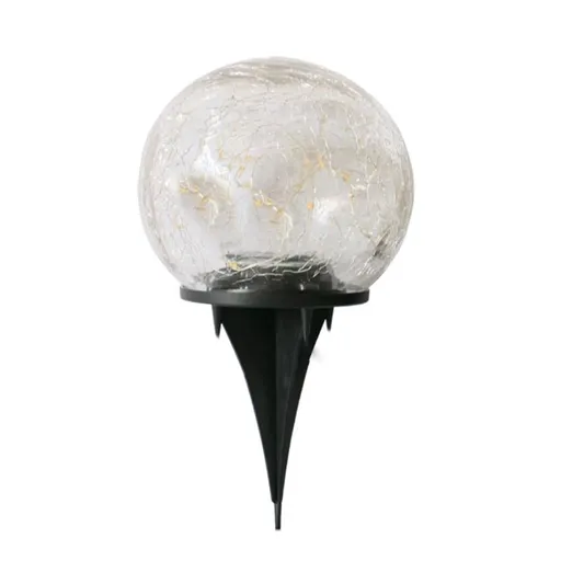 Solar Globe Lights Outdoor Waterproof-Solar Balls-Solar Garden Lights-Solar Orbs for Outside 2 Pack Cracked Glass Ball for Lawn