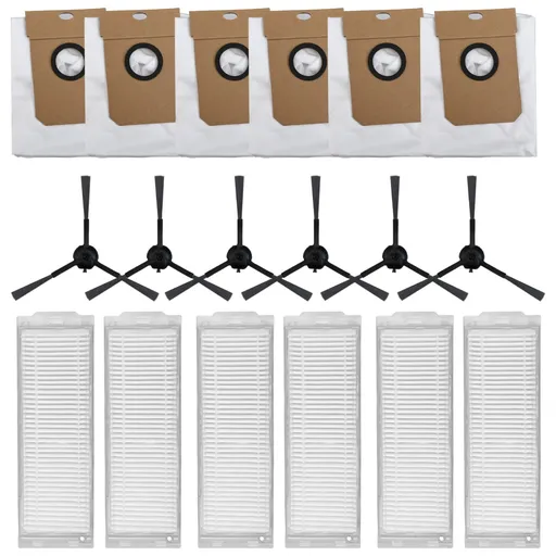 Cecotec Conga 13090 Spin Revol Home Vacuum Filter Dust Bag Side Brush Replacement Kit With 6 Filters 6 Bags 6 Brushes For Efficient Cleaning