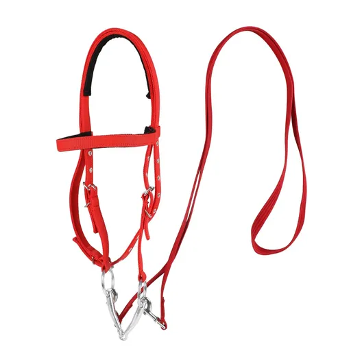 MPitcher head, horse riding, water reins, reins, sizes, pony reins, water reins, reins, equestrian supplies（Red small size below 1.3m）