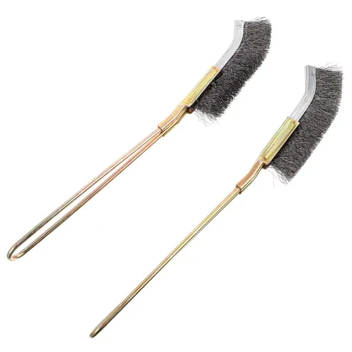 2pcs Bird Cage Cleaning Brush Long Handle Feeder Cage Wire Brush Cleaner Easy Cleaning Bird Parrot Pet Cage Brush 24x3cm