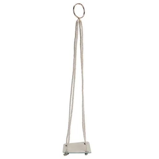 Hanging Plant Hanger Indoor Wall Decoration Green 10cm Cotton Rope PU Leather