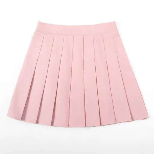 Xiang Mei Mei Women's Pleated Mini Skirt Poly Pink