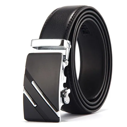 Men's Automatic Belt Leather Business Casual Style Slide belt, for men Slide Belt Strap Automatic Leather Belt Buckle