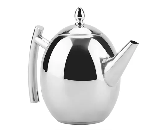 Stainless Steel Teapot, Tea & Coffee Water Kettle with Removable Mesh Filter, 1500ml
