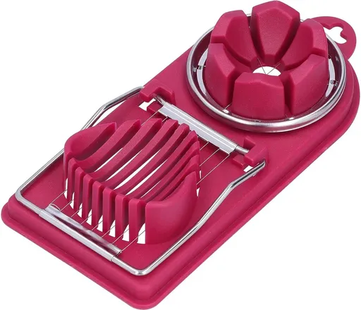 Egg Slicer - 2 in 1 Multifunctional Egg Slicer - Combination Egg Slicer - Stainless Steel - Durable - Egg Slicer - Eggs - Egg Divider - Eggslicer - Egg Tools - Dishwasher Safe - Handy & Practical