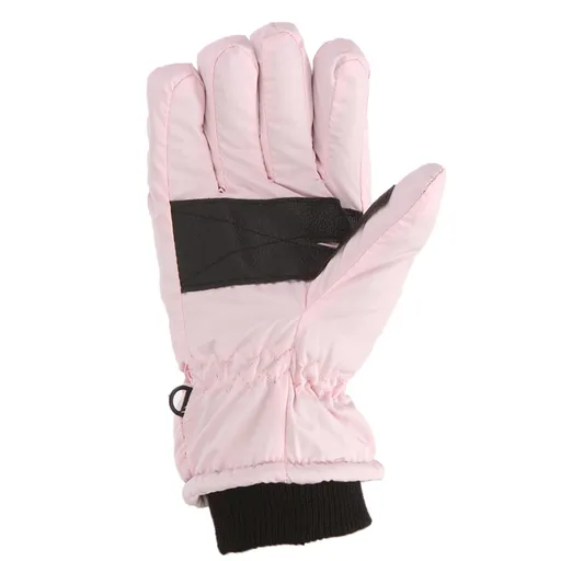 Kids Waterproof Winter Snow Gloves, Thick Stretchy Warm Gloves for Boys and Girls for Outdoor Play in Cold Weather, Pink, 4-8 Years