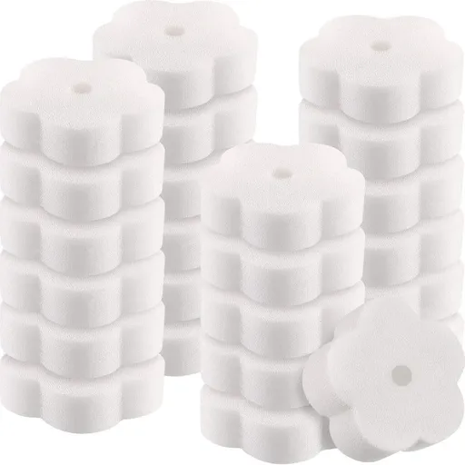 50-Pack Oil Absorbing Sponges for Pool, Flower Shaped, Effective Oil and Dirt Removal