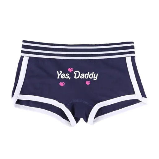 House Of Dasein Yes Daddy Cotton Underwear Boyshorts For Women Comfortable Shorts - Navy Blue - M