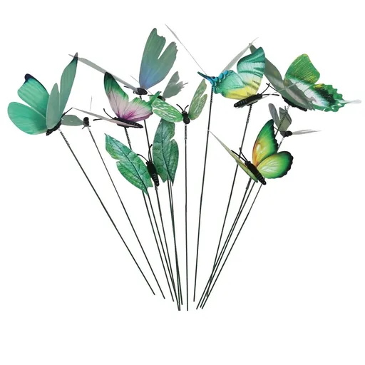 12 Pcs Artificial Butterfly Decorations,10 Inch Butterfly Decor for Crafts,DIY 3D Unique Decorative Butterflies for Outdoor Indoor