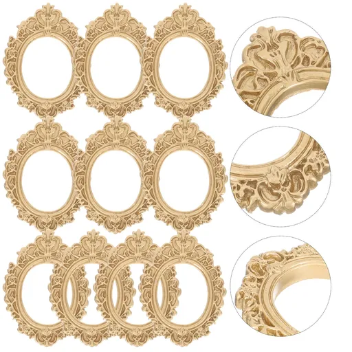 10 Pcs Golden Photo Frame Mini Vintage Picture Frames Antique