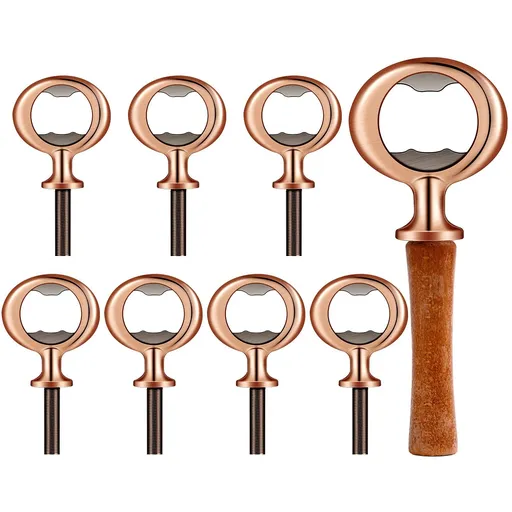 Metal Bottle Opener Kit Stainless Steel DIY Blank Bottle Opener Bronze 7 Pieces