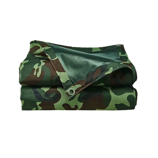 Camouflage Tarpaulin Tarp Cover Outdoor Rainproof Ground Sheet Heavy - 3x3m