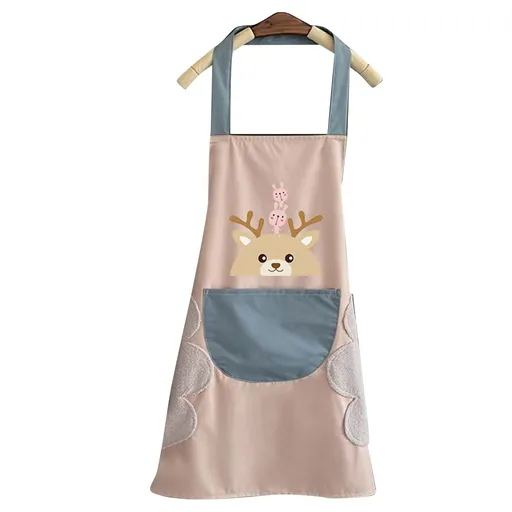 Restaurant apron, waterproof, oil resistant, easy to clean, kitchen cooking apron, household adjustable chef cooking apron