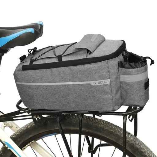 Bicycle Rear Rack Bag | Large 10L Capacity Folding Pannier | Water-Resistant Polyester Storage for Commuting, Touring & Grocery Shopping | Bike Packing & Cycling Accessories Organizer