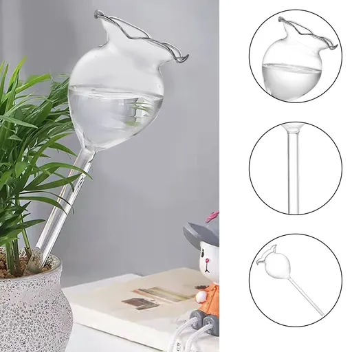 Plant Waterer Self Watering Globes Self Watering Spikes, Hand Blown Clear Glass Plant Water Bulbs Devices for Indoor