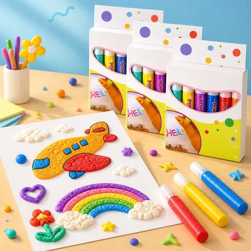 MODANU 18 Pcs DIY Bubble Popcorn Drawing Pens, Puffy Pens Heat Activated, Magic Puffy Pens, Magic Popcorn Color Paint Pen