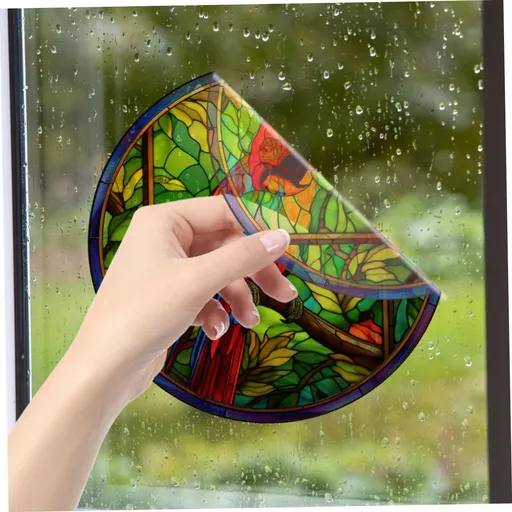 Decals Decor Window Cling Sticker Prism Window clings Stained Window Cling Anti-Collision Window Cling Glass Sticker Applique