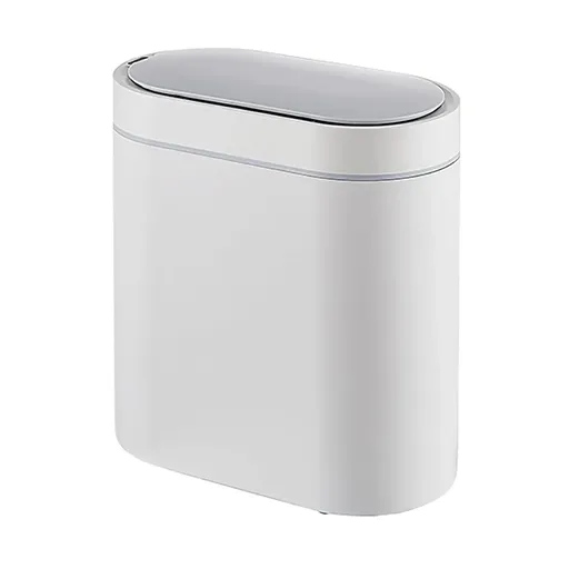 CARLA HOME 7L Automatic Trash Bin with Lid, Motion Sensor Garbage Can White