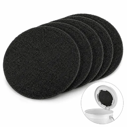 Artrylin 6Pcs Compost Bin Replacement Filters – Charcoal Filters for Kitchen Compost Bin,Activated Carbon Charcoal Refills (6.25 inch Round) for Kitchen Countertop Compost Pail,Black