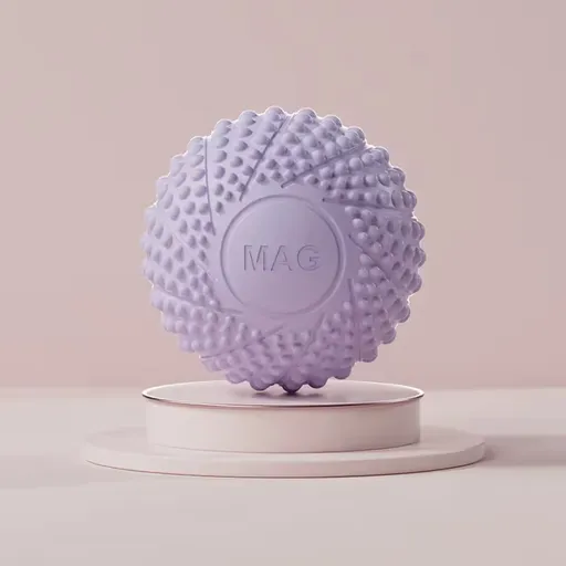 2-Pack Purple Spiky Fascia Massage Balls - Portable TPE Foot Arch Muscle Relaxer for Yoga Recovery Trigger Point Therapy