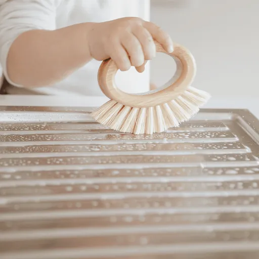 Bamboo Veggie Scrubber Brush