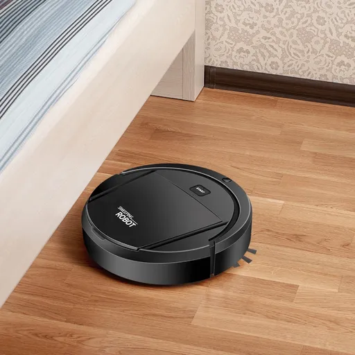 4 in 1 Robot Vacuum Cleaner, Slim Sweeping and Mopping Machine with Multiple Cleaning Modes for Hard Floors, Black