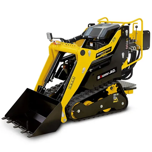 BAUMR-AG BSR5000 Mini Loader Skid Steer, with Bucket, 10hp OHV 4-Stroke Petrol Engine, 200kg Rated Operating Capacity