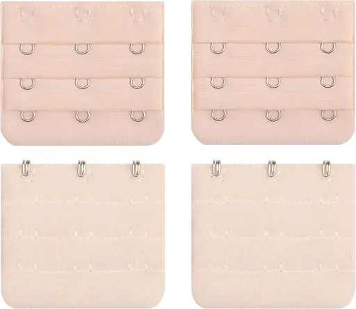 Bra Extender 3 Hook Bra Back Clips Bra Strap Extender Bra Clasp (4pcs)
