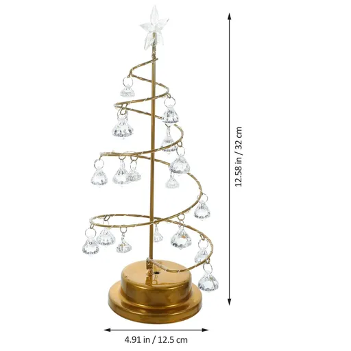 LED Spiral Christmas Tree Crystal Spiral Christmas Tree with Led Lights Xmas Tree Lamp Night Light for Holiday Party Table