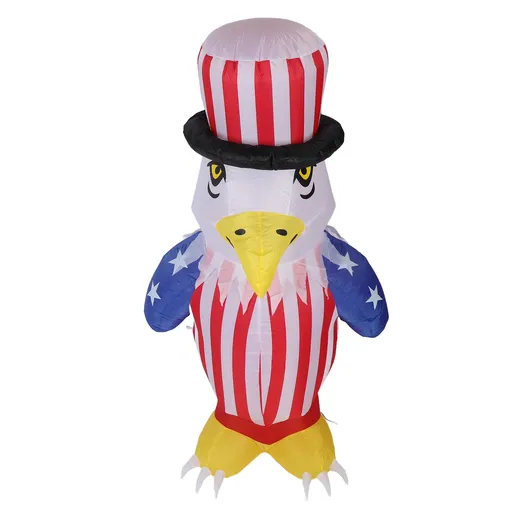 Inflatable Decor with LED Light Powerful Blower IP44 Waterproof Cartoon Eagle Decoration for Outdoor Party Garden Lawn US Plug 100‑120V