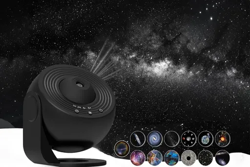 Galaxy Projector for Bedroom 13 Film Discs Projector - Black