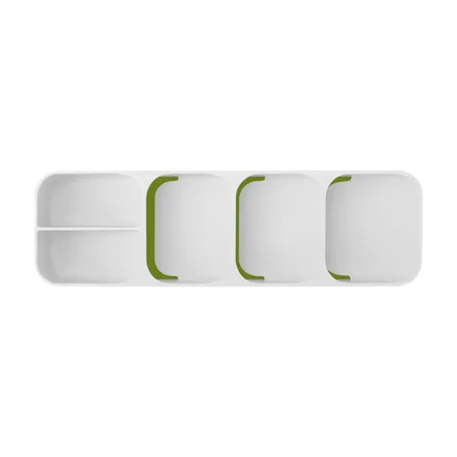Kitchen Drawer Utensil Cutlery Tray Organizer Insert Spoon Fork Knife Divider Storage - White